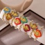 Fashion Lake Green Rice Beads Irregular Love Pendant Pearl Beads Braided Bracelet