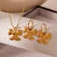 Fashion Golden 1 Titanium Steel Bow Pendant Bead Necklace
