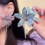 Fashion Type D Lace Braided Flower Earrings