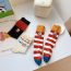 Fashion Stripe Cotton Knitted French Fries Mid-calf Socks
