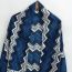 Fashion Middle Dot Pattern Cotton Printed Fringed Scarf