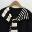 Fashion Khaki Striped Knitted Shawl
