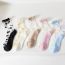 Fashion Pink Fungus Printed Mid-calf Socks