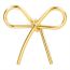 Fashion Gold Stainless Steel Bow Pendant