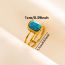 Fashion 8# Stainless Steel Square Turquoise Open Ring