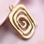Fashion Color Stainless Steel Spiral Square Pendant