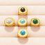 Fashion 10# Stainless Steel Round Turquoise Open Ring