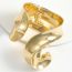 Fashion Gold Glossy Metal Spiral Bracelet