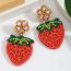 Fashion Strawberry Rice Bead Strawberry Earrings