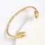 Fashion Gold Flower Open Bracelet