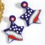 Fashion Diamond Five-pointed Star Rice Beads Five-pointed Star Earrings