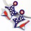 Fashion Diamond Five-pointed Star Rice Beads Five-pointed Star Earrings