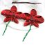 Fashion Red Metal Diamond Flower Stud Earrings