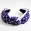 Fashion Five-pointed Star Model Fabric Diamond Printed Knotted Wide-brimmed Headband