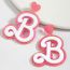 Fashion Letter B Acrylic Letter Love Earrings