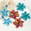 Fashion Color Three-dimensional Rice Beads And Starfish Earrings