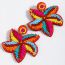 Fashion Color Three-dimensional Rice Beads And Starfish Earrings