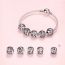 Fashion Full Set Of Letters Silver Diamond Geometric Beaded 26 Letter Accessory