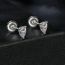 Fashion 50 Points (two Certificates) Silver Drop Earrings With Diamonds
