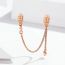 Fashion Rose Gold Silver Love Chain Beaded Accessories
