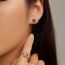 Fashion 3# Silver Diamond Love Moon Stud Earrings