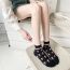 Fashion Black Cotton Embroidered Mid-calf Socks