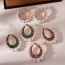 Fashion Color Alloy Diamond Geometric Pearl Stud Earrings