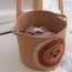 Fashion Brown Lion Cotton Rope Braided Large Capacity Storage Bag With Lid