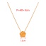 Fashion Gold Titanium Steel Flower Pendant Necklace