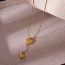 Fashion Gold Titanium Steel Love Pendant Necklace