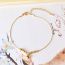 Fashion Gold Round Bead Small Bell Transfer Anklet