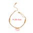 Fashion Gold Titanium Steel Double Chain Beaded Anklet