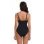 Fashion Black Polyester Halterneck Hollow One-piece Swimsuit