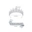 Fashion Silver Hot Diamond Set Alloy Diamond Crown Letter Shoulder Strap Ceremonial Belt Set