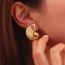 Fashion Gold Stainless Steel Gold Plated Spiral Stud Earrings