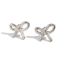 Fashion Silver Stainless Steel Gold Plated Bow Earrings