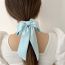 Fashion Blue Pearl Bow Hair Clip Fabric Pearl Bow Hair Clip