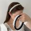 Fashion Green Rhinestone Pleated Headband Fabric Diamond Pleated Headband