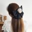 Fashion Black Flower Clip Fabric Rose Bow Hairpin