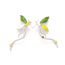 Fashion Mixed Colors Alloy Gradient Oil Drop Butterfly Stud Earrings