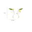 Fashion Mixed Colors Alloy Gradient Oil Drop Butterfly Stud Earrings
