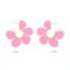 Fashion Pink Alloy Drip Oil Petal Earrings