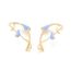 Fashion Light Blue Alloy Oil Dripping Hollow Tropical Fish Earrings