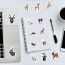 Fashion Antelope-100pcs 100 Cartoon Antelope Waterproof Stickers