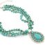Fashion Green Turquoise Beaded Drop Necklace
