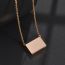 Fashion Rose Gold Excluding Engraving And Photos Inside Titanium Steel Pull-out Necklace
