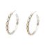 Fashion White C-shaped Turquoise Earrings