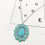 Fashion Pink Alloy Geometric Turquoise Necklace