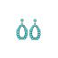 Fashion White Turquoise Set Alloy Turquoise Beaded Necklace And Earrings Set