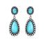 Fashion 2# Metal Turquoise Geometric Earrings